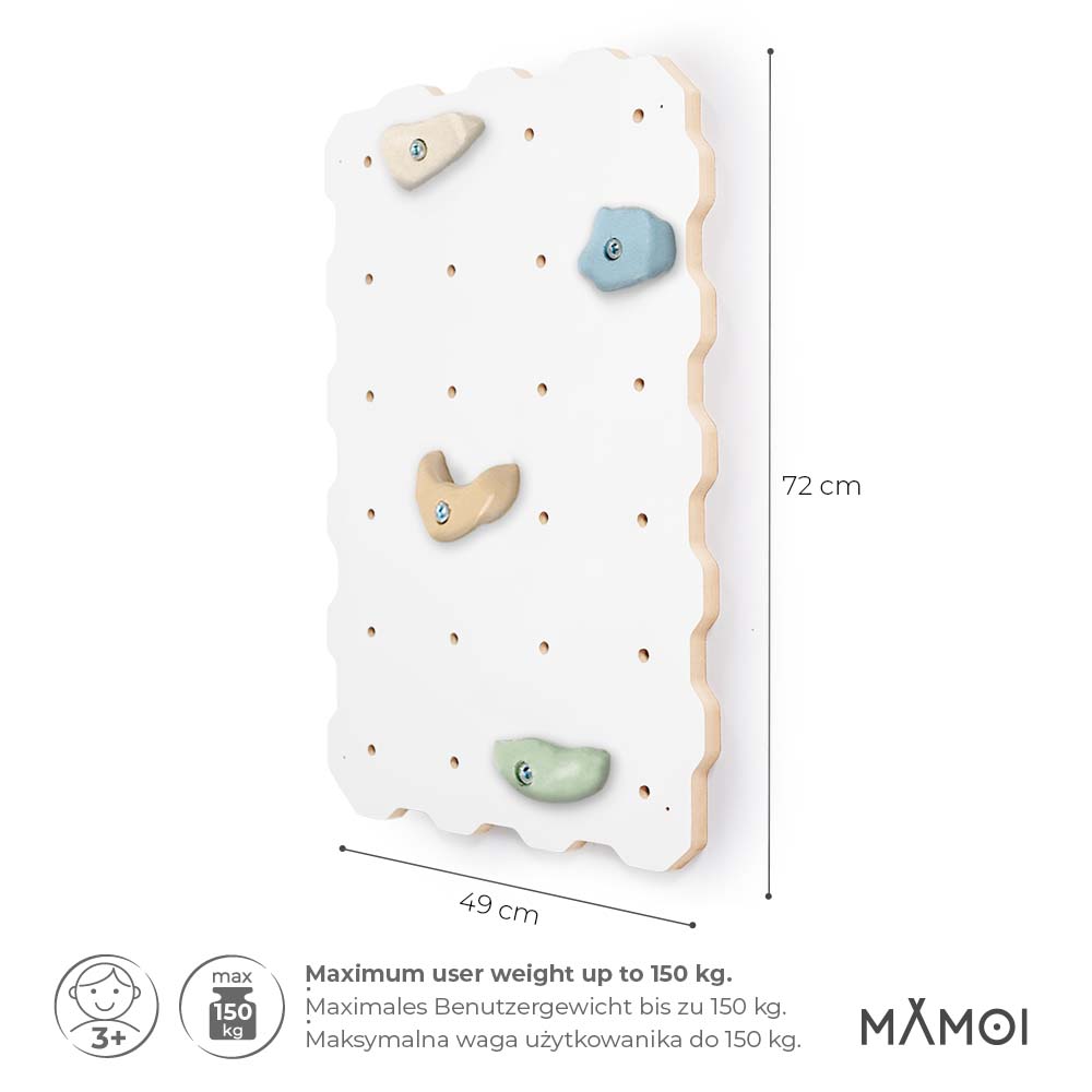 MAMOI® Climbing wall for kids, Wooden frame for toddlers, Play equipment with rock holds for toddler, Indoor baby and childrens frames montessori from age 3 years old-2