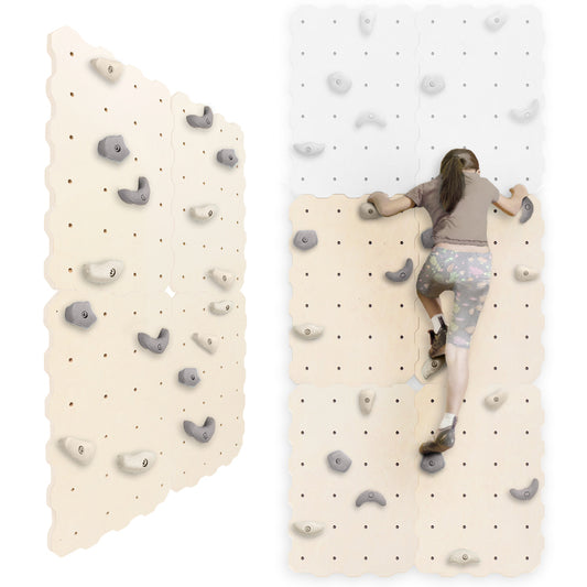 MAMOI® Climbing wall for kids, Wooden frame for toddlers, Play equipment with rock holds for toddler, Indoor baby and childrens frames montessori from age 3 years old-0