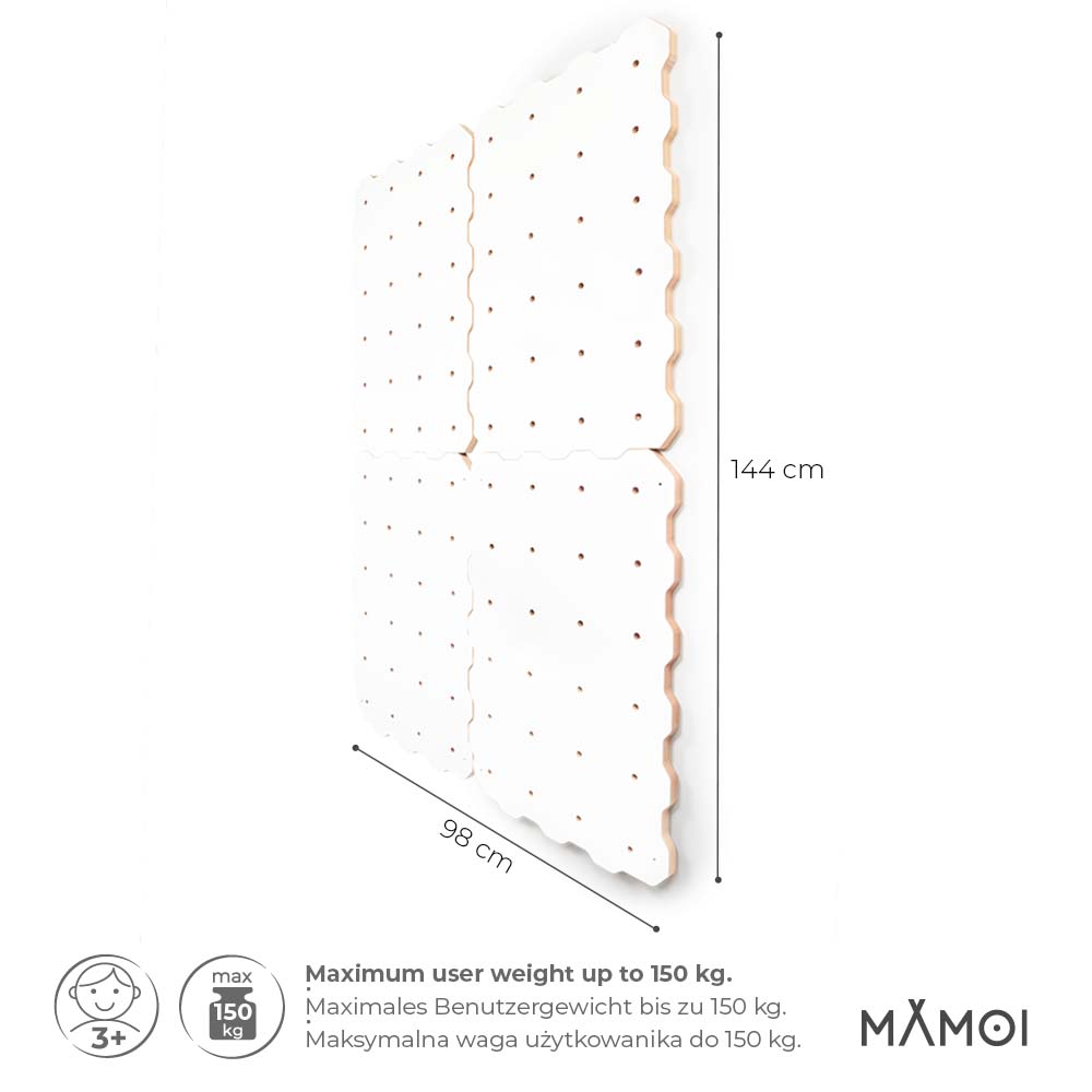 MAMOI® Climbing wall for kids, Wooden frame for toddlers, Play equipment for toddler, Indoor baby and childrens frames montessori from age 3 years old-2