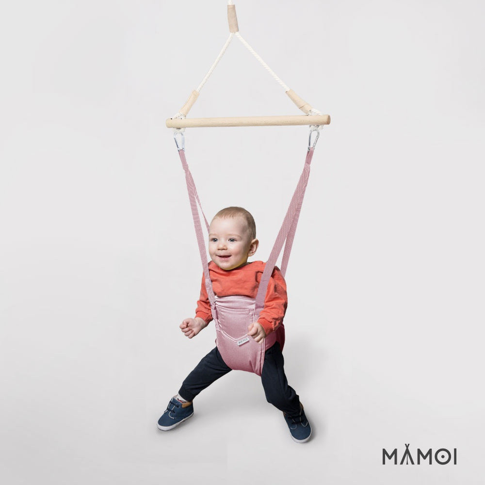 MAMOI® Baby bouncer Pink, Swing seat, Indoor rocking bouncy chair, Toddler jolly jumper rocker, Door frame swings, Jumpers and bouncers for babies from 6 months-3