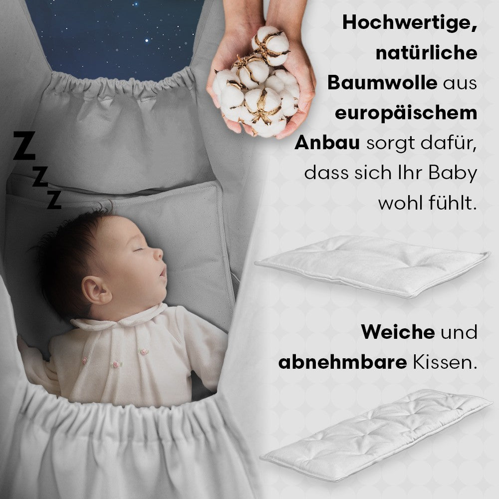 MAMOI® Hammock, baby hammock, baby cradle, baby cradle, baby cradle, baby cradle, cradle for a baby, cradle, cradle for a baby, hammock, Made in EU-1