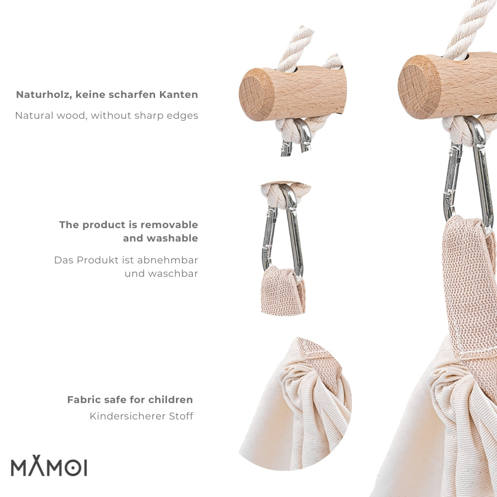 MAMOI® Hammock, baby hammock, baby cradle, baby cradle, baby cradle, baby cradle, cradle for a baby, cradle, cradle for a baby, hammock, Made in EU-2