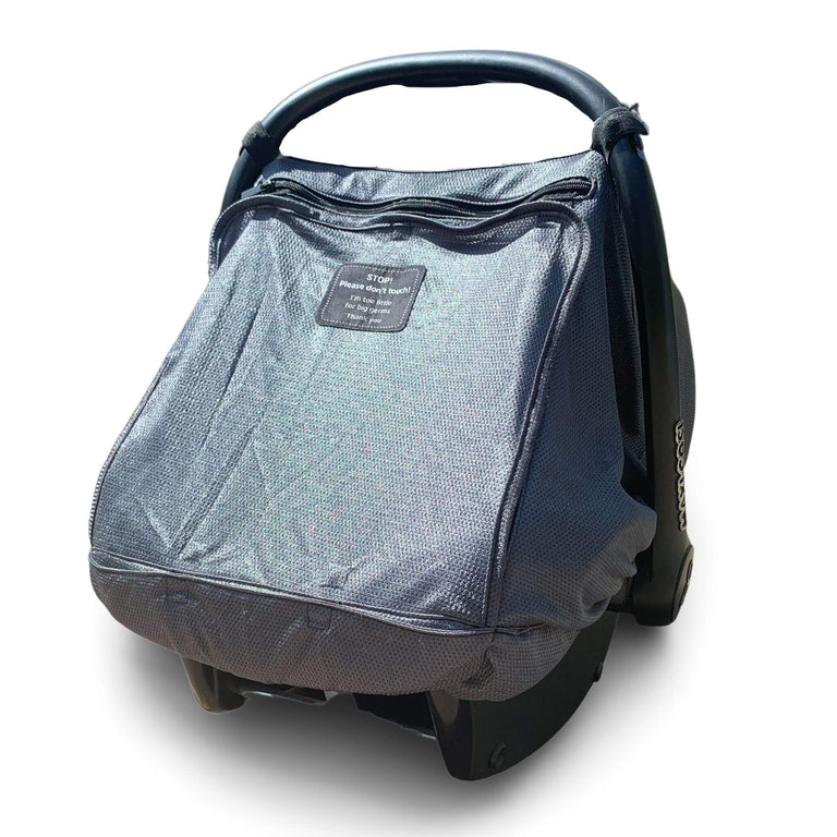 SnoozeShade for Infant Car Seats Deluxe (0–9 months) | Sun and sleep shade for Group 0 and 0+ car seats | Blocks up to 97.5% of UV