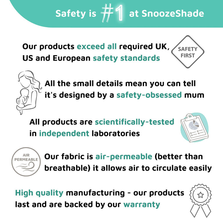 SnoozeShade for Infant Car Seats Deluxe (0–9 months) | Sun and sleep shade for Group 0 and 0+ car seats | Blocks up to 97.5% of UV