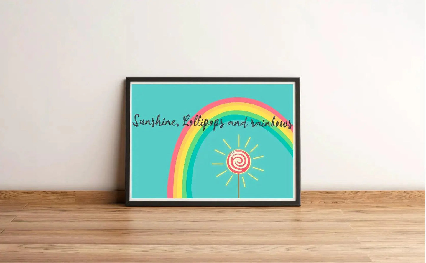 Sunshine Lollipops & Rainbows Wall Art Print