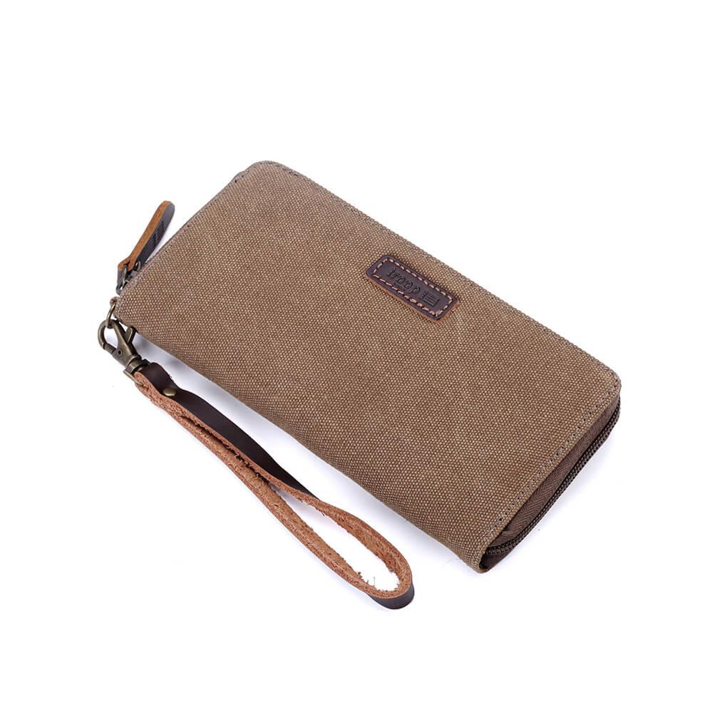 TRP0396 Troop London Accessories Canvas Zip Around Wallet Purse - mezetto