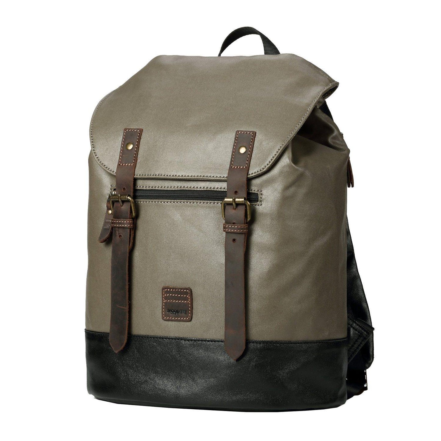 TRP0514 Troop London Heritage Coated Canvas Casual Daypack, Laptop Backpack-0