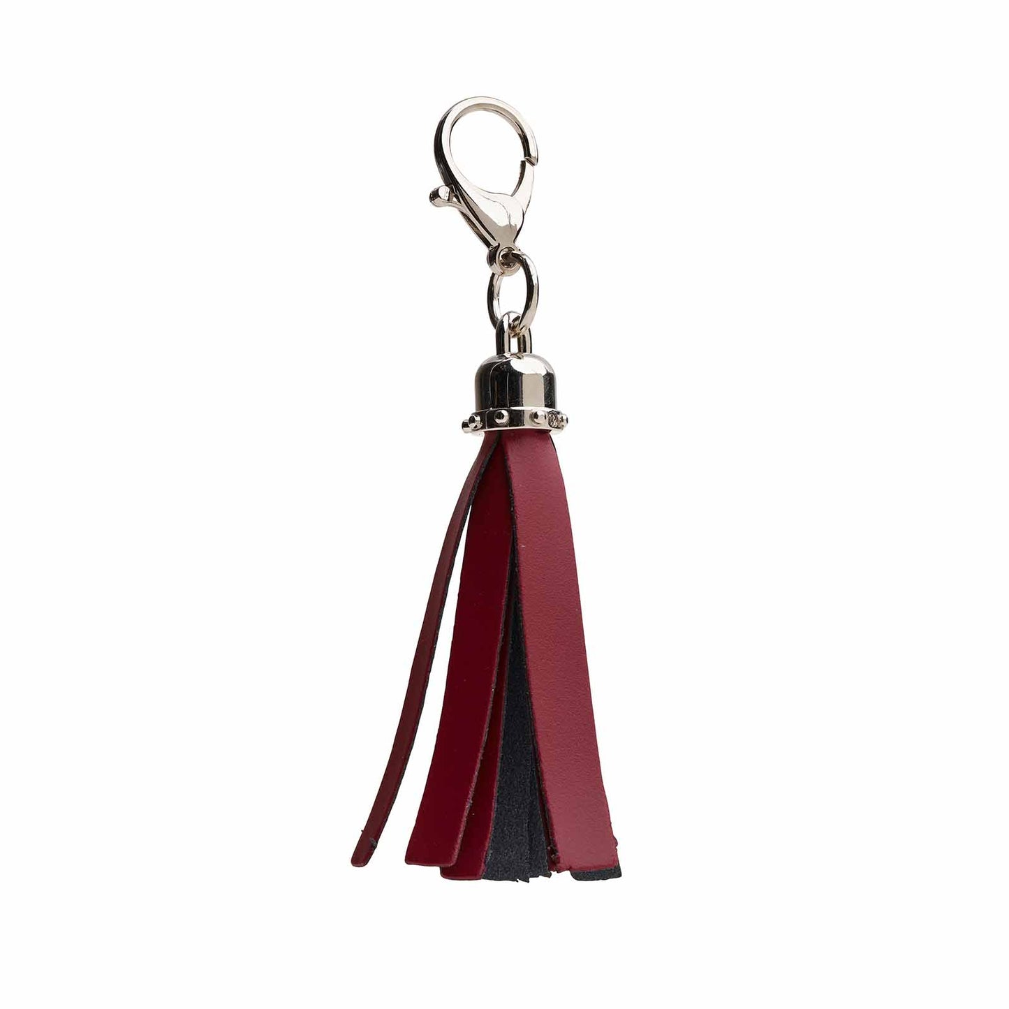 Mini tassel bag charm - Oxblood-0