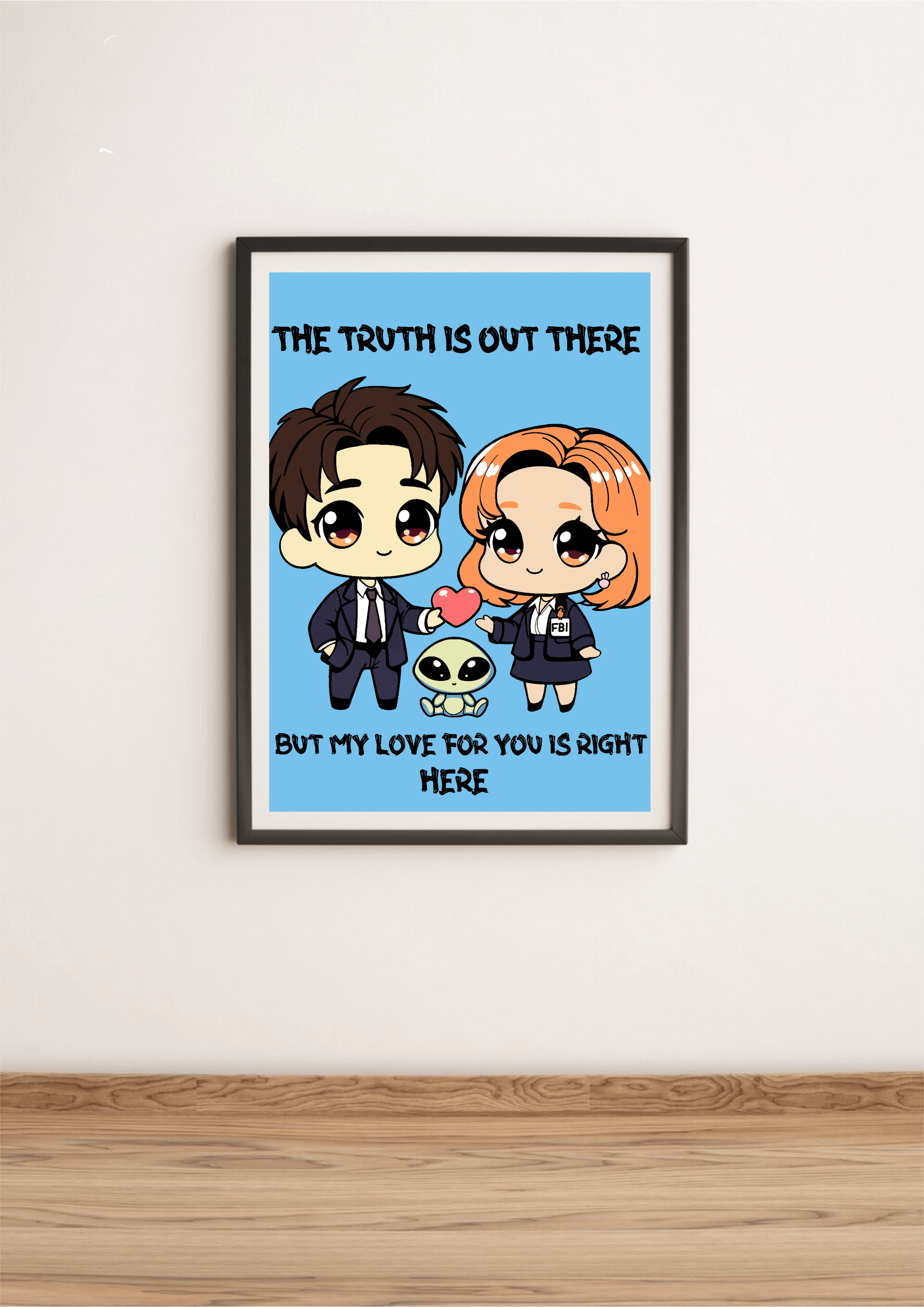 Cosmic Love Art Print | “The Truth is Out There” Decor
