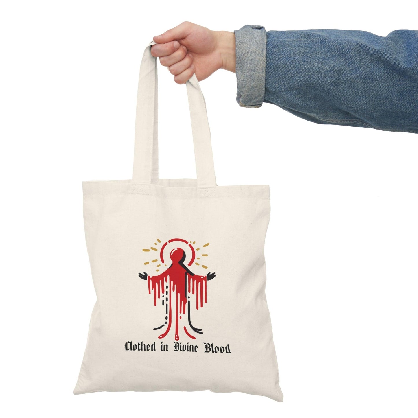 Clothed in Divine Blood Tote Bag