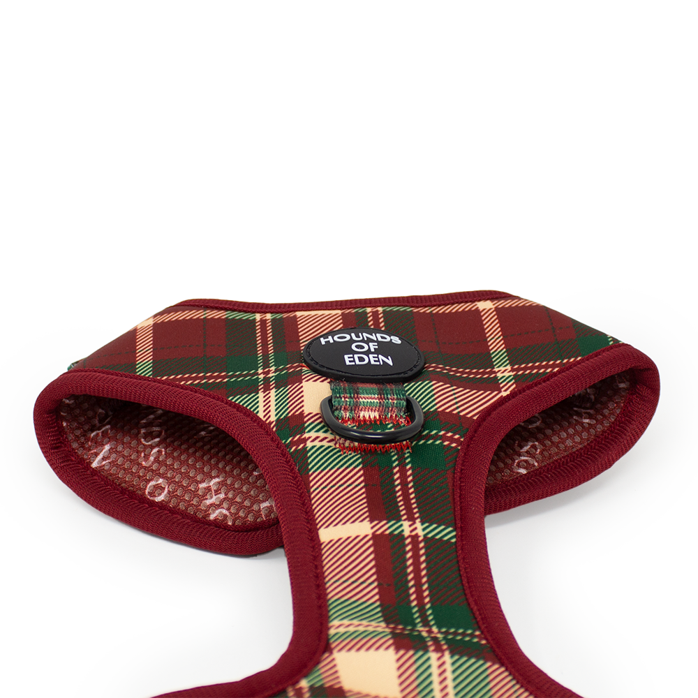 Tartan MeĀ Up - Red & Cream Tartan Design Dog Harness