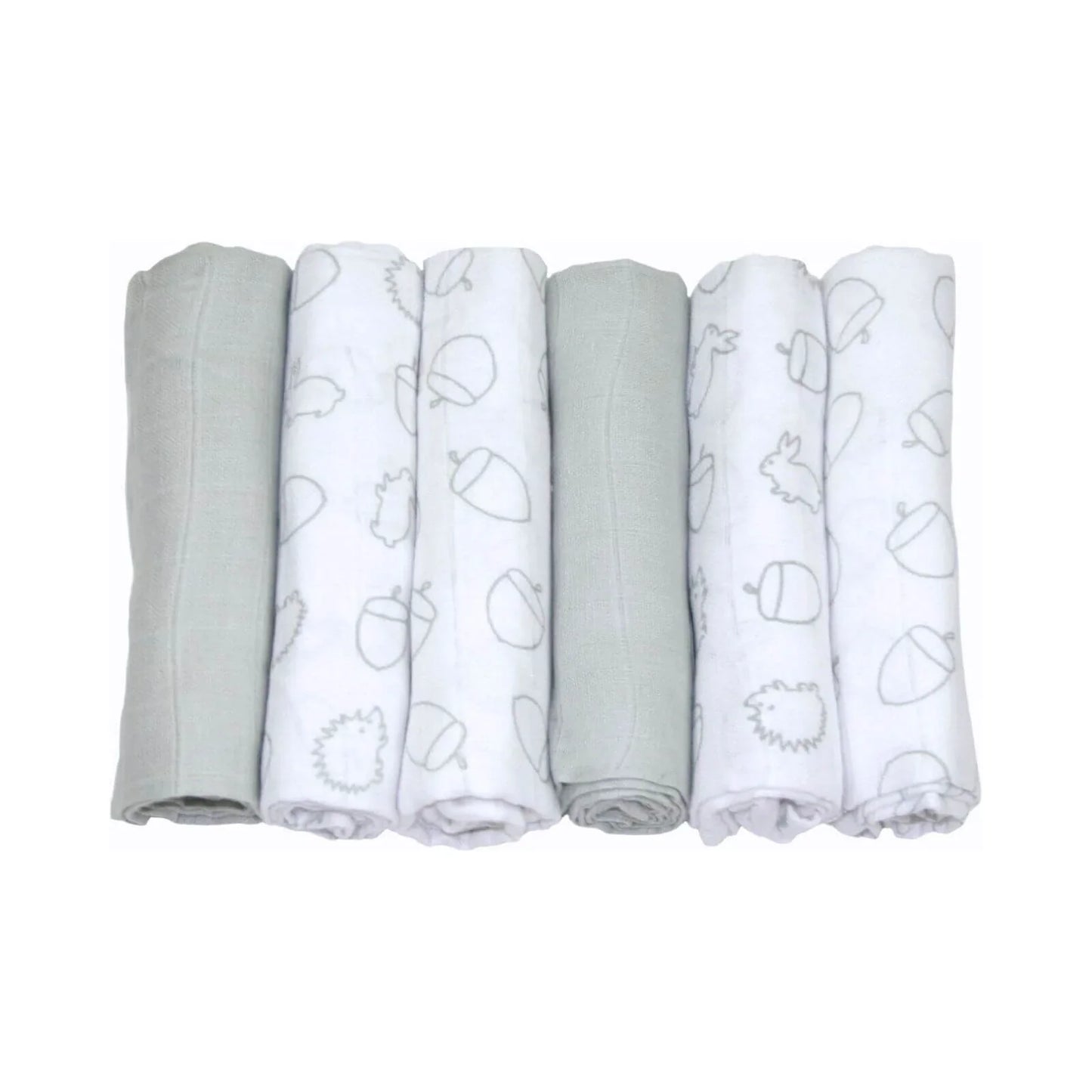 MuslinZ Muslin Squares 70x70cm 6 pcs - Woodland