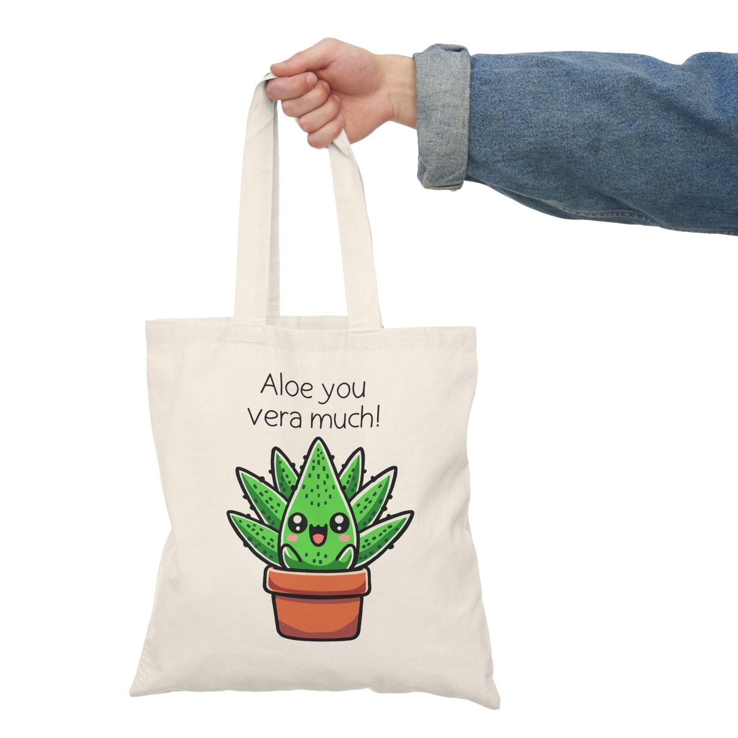 “Aloe You Vera Much” – Aloe Vera Pun Tote Bag - mezetto KEOLIX KEOLIX