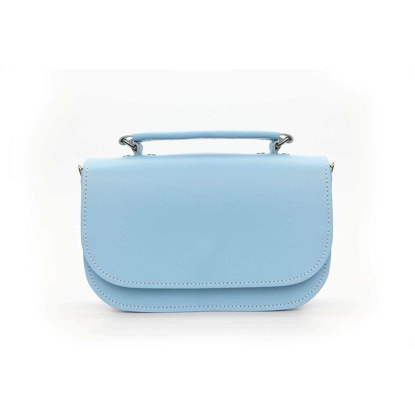 Aura Handmade Leather Bag - Baby Blue-0