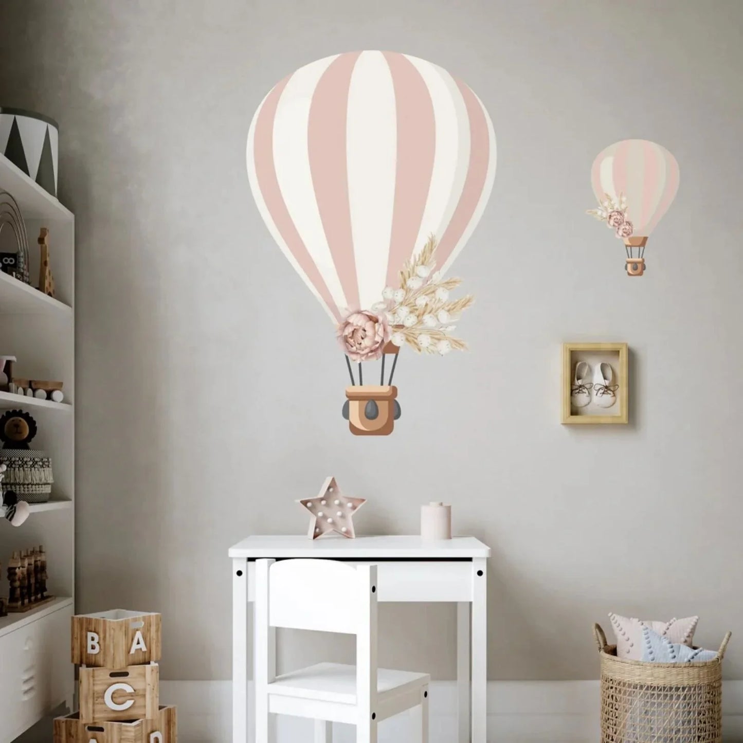 Live Vida Floral Hot Air Balloon Wall Stickers