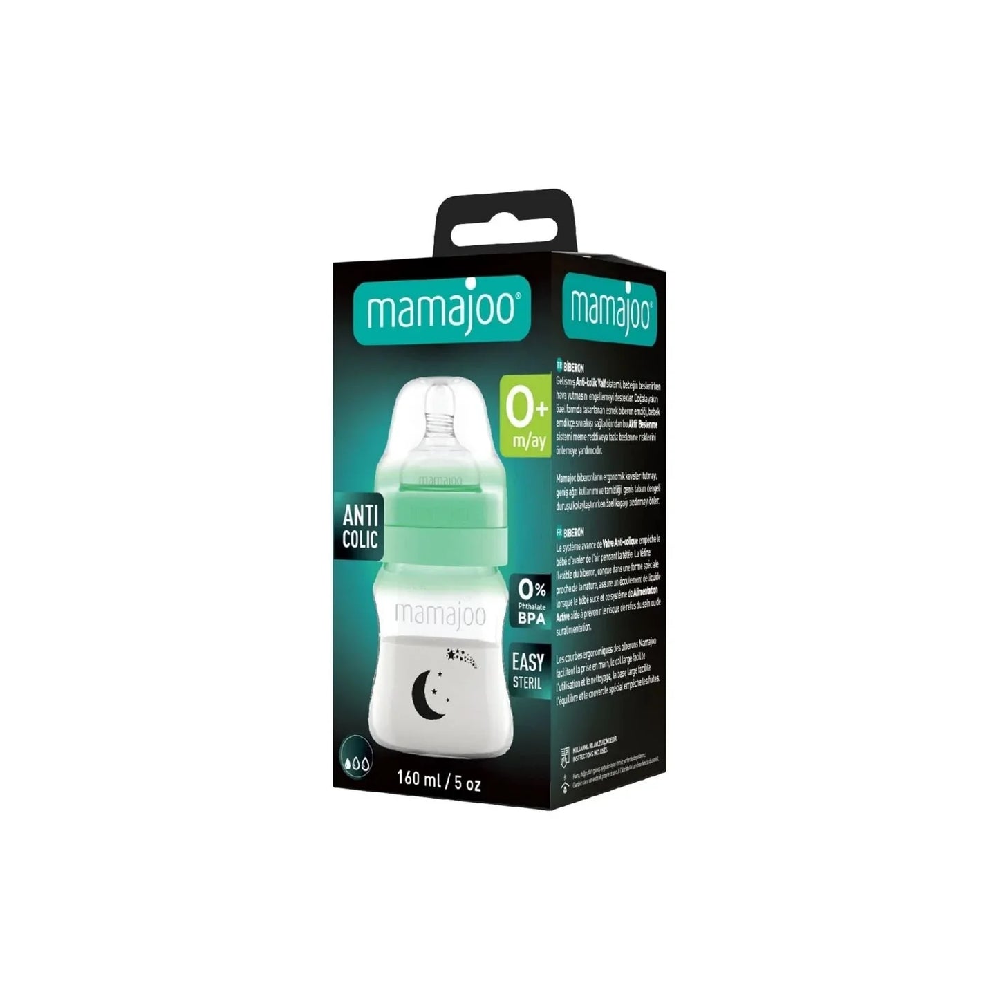 Mamajoo Anti-Colic Glow PP Baby Bottle 0+ Months 160ml
