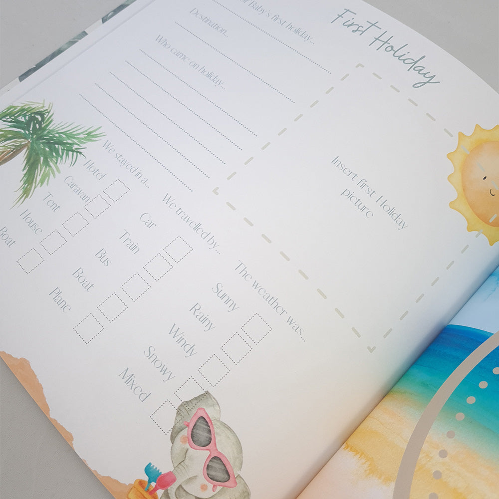 Baby Memory Book - Baby's First Year - First Year Milestone - Neutral Baby Book - Baby Shower Gift