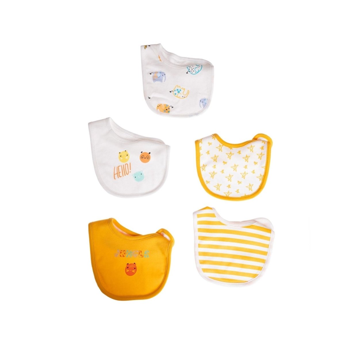 baby me Jungle Baby Bib Pack of 5 - mezetto