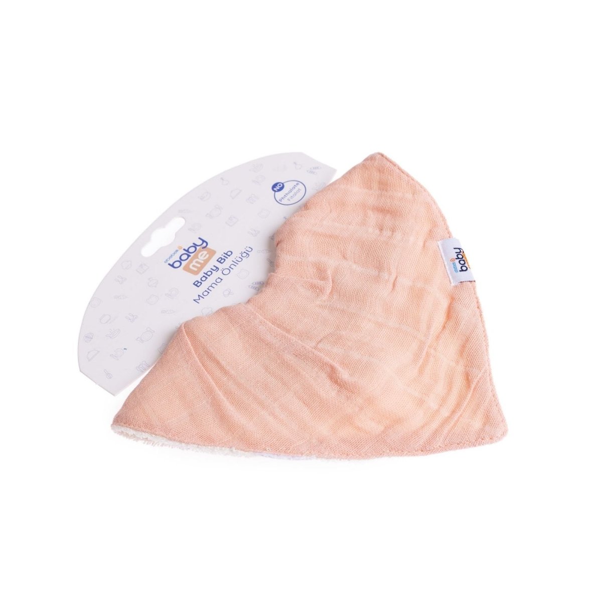 baby me Muslin Dribble Bib Blush - mezetto