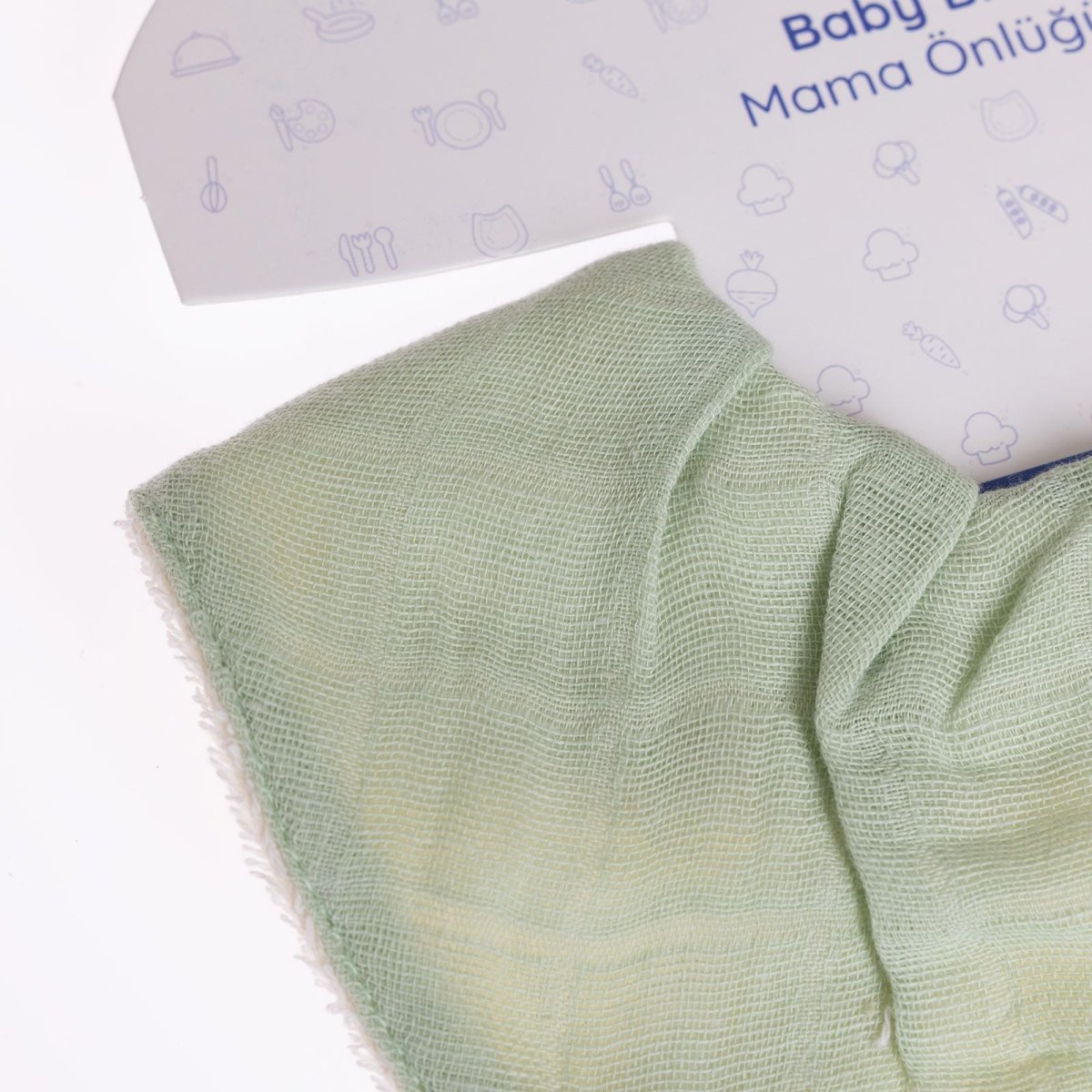baby me Muslin Dribble Bib Green - mezetto