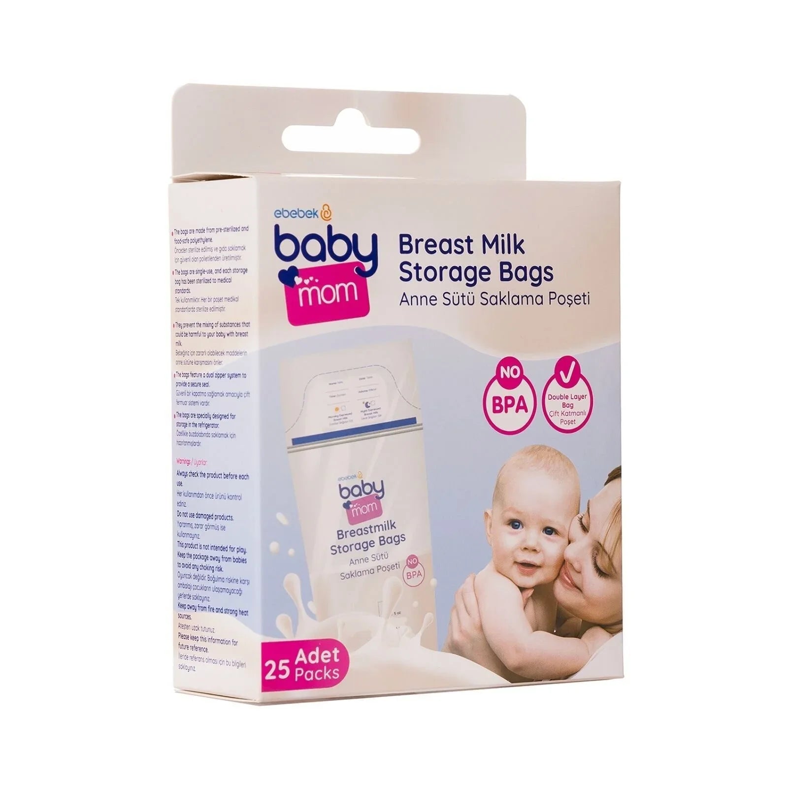 baby mom Breast Milk Storage Bag 25 pcs - mezetto