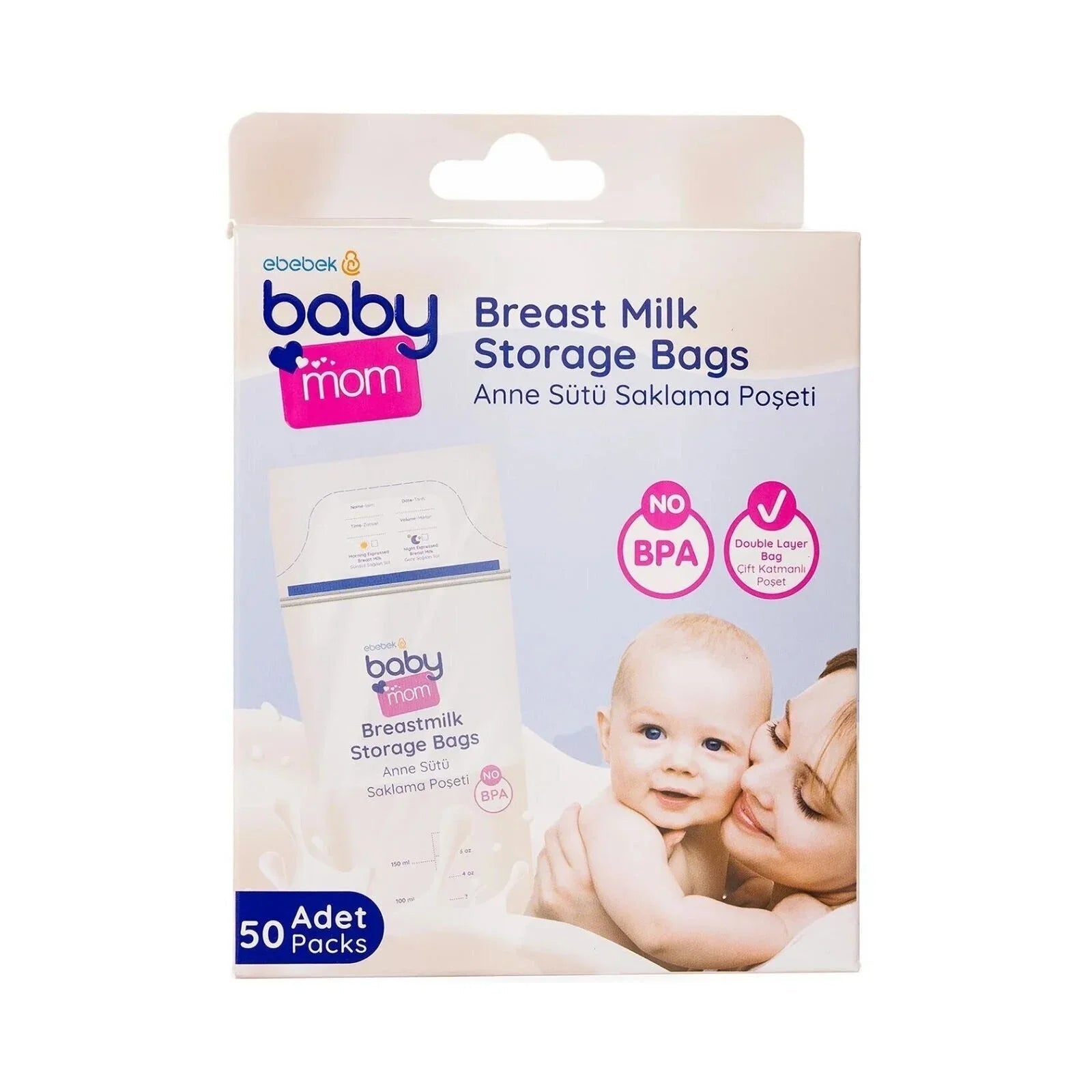 baby mom Breast Milk Storage Bag 50 pcs - mezetto