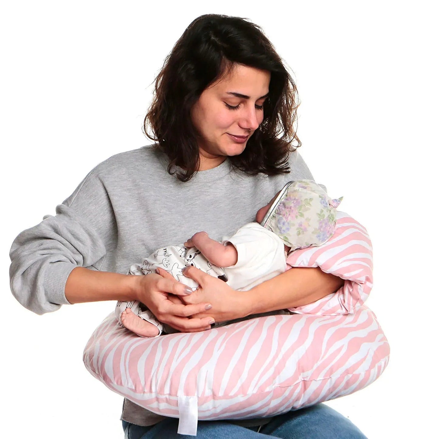 baby mom Eco Breastfeeding & Infant Support Pillow & Nursing Cover Set - mezetto