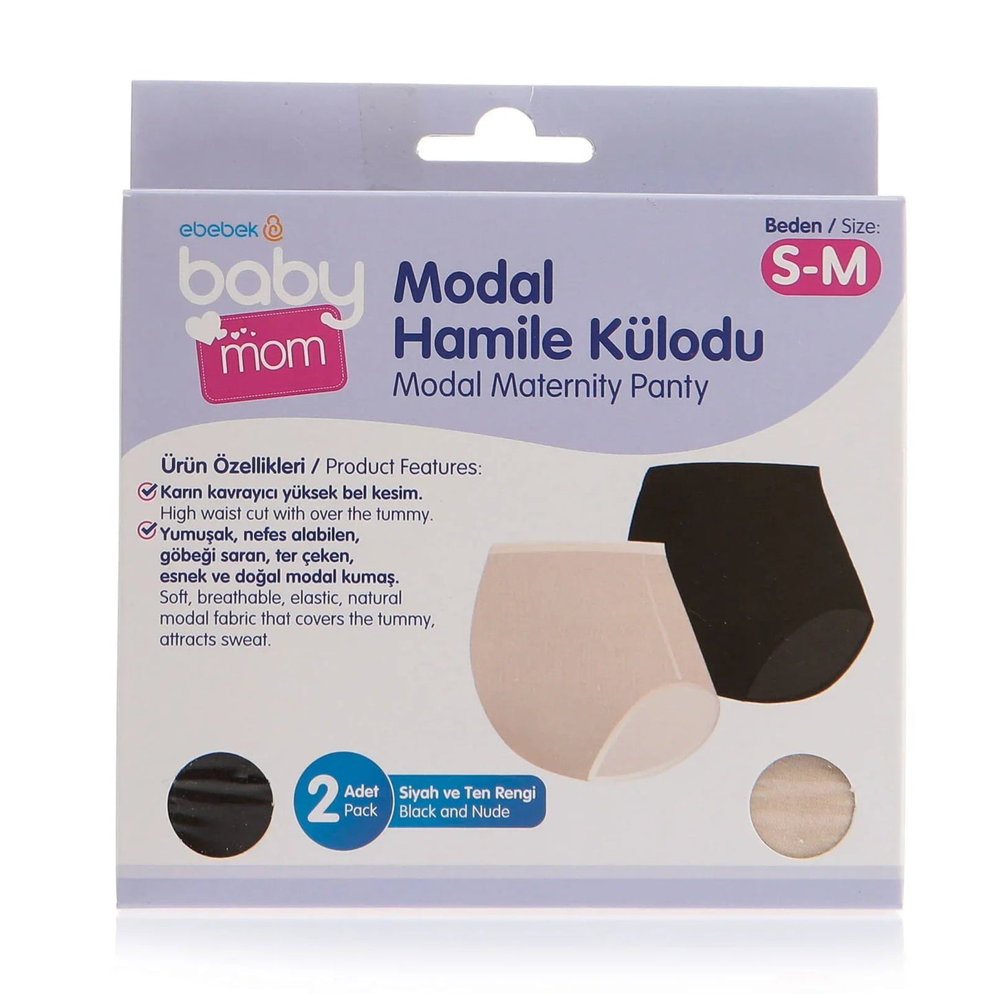 baby mom Maternity Briefs 2 pcs - Multicolour - mezetto