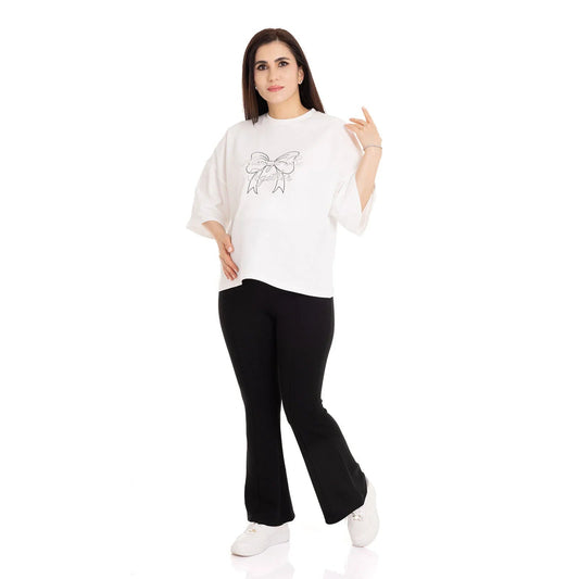 baby mom Mom Maternity Leggings - Black - mezetto
