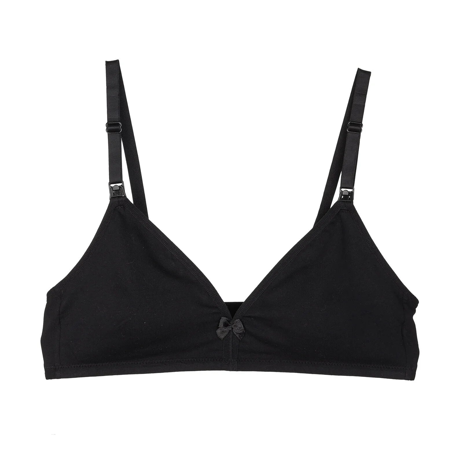 baby mom Non Padded Nursing Bra - Black - mezetto