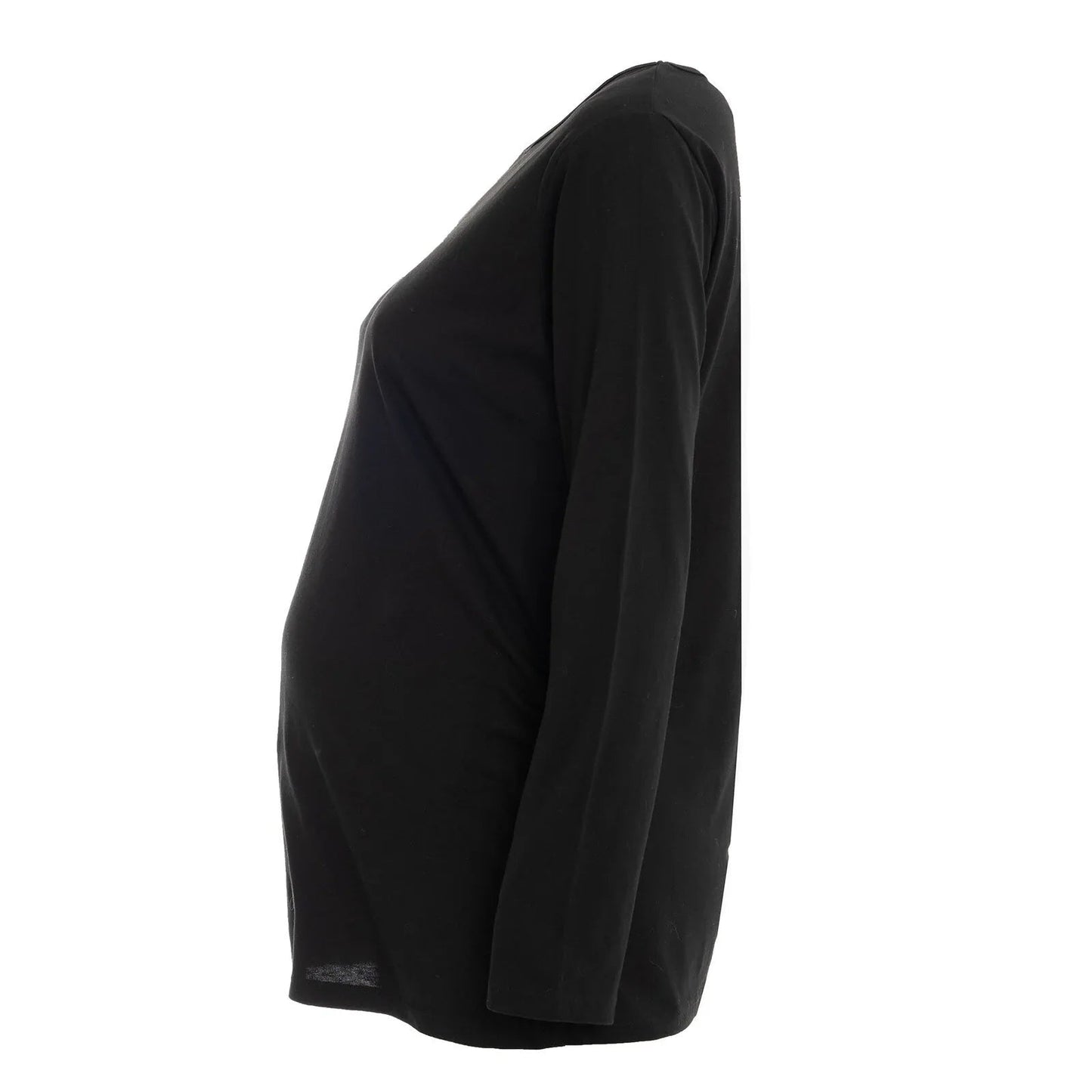 baby mom Short Sleeve Maternity Tshirt - Black - mezetto