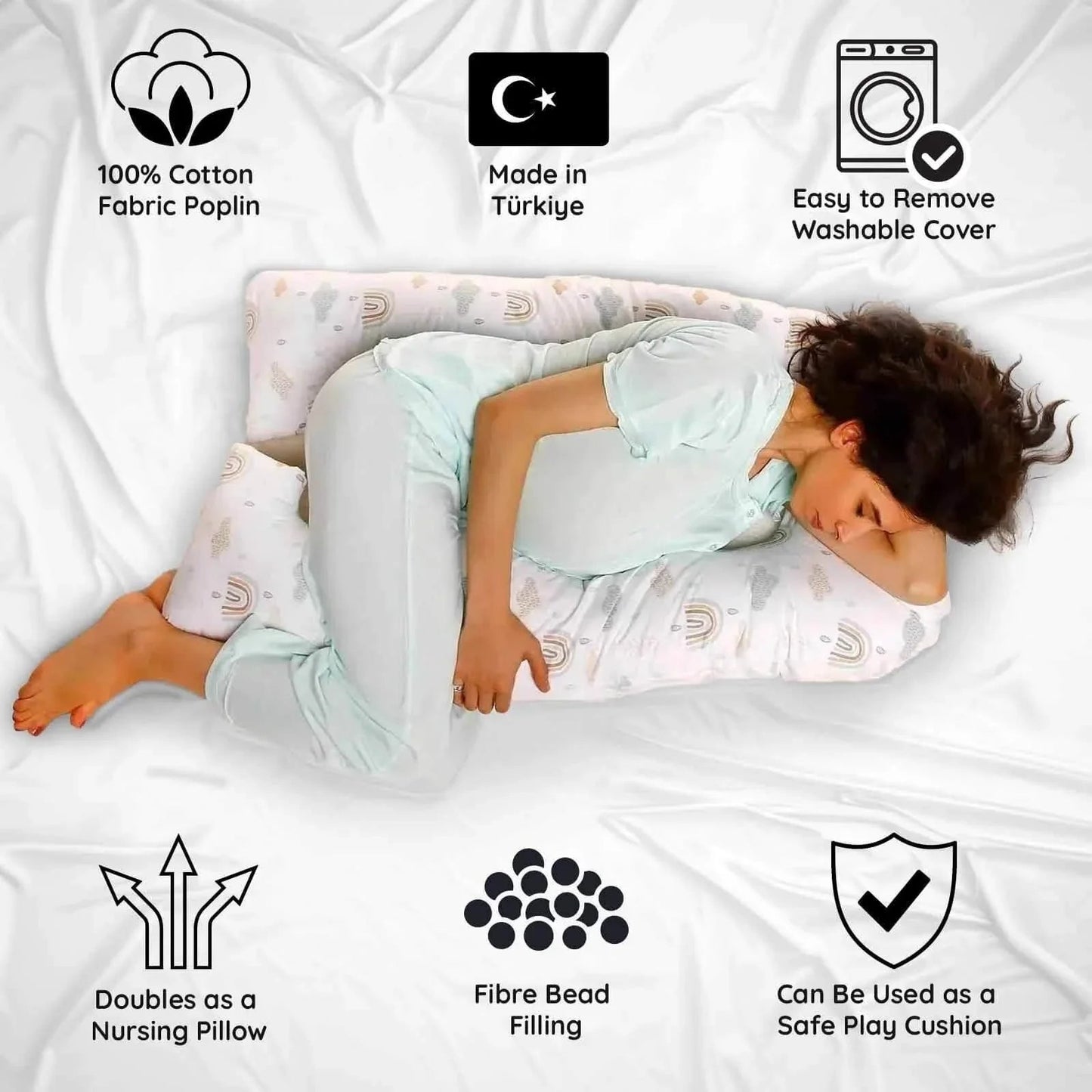 baby mom U Shape Body Pillow - mezetto