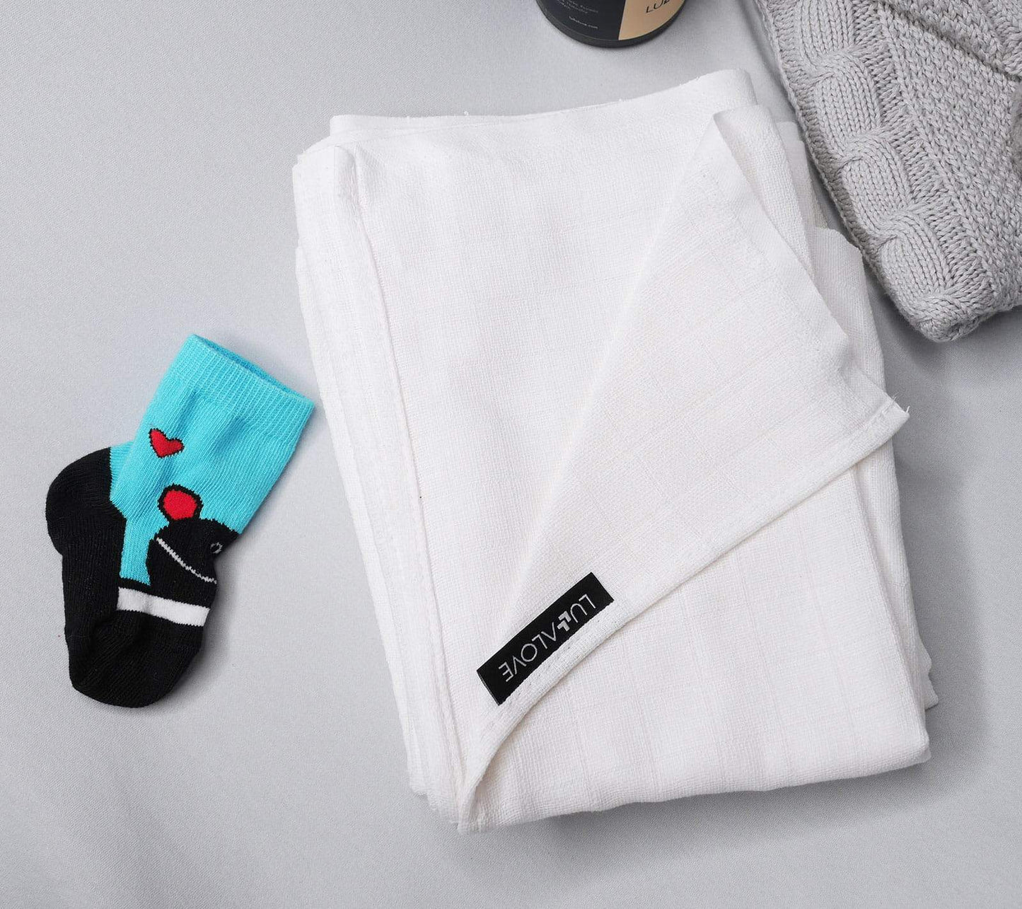 Baby muslin cloths - set of 4 - white