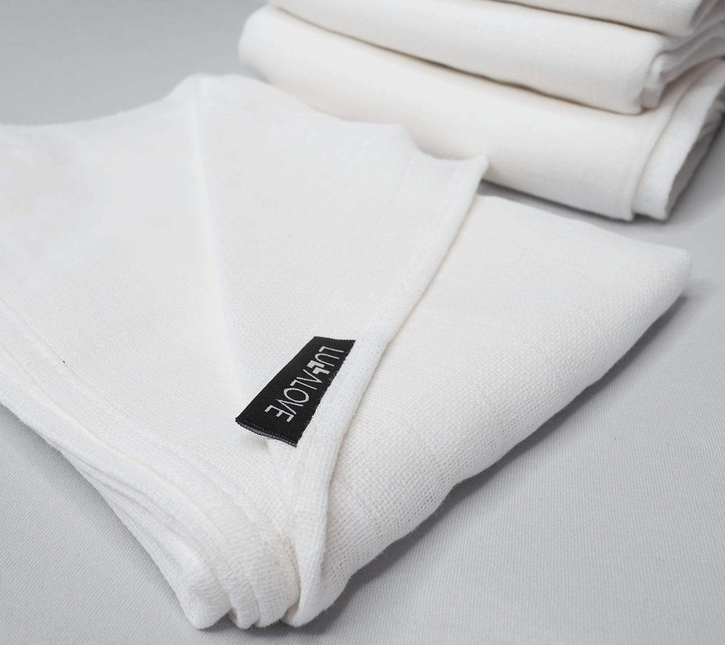 Baby muslin cloths - set of 4 - white