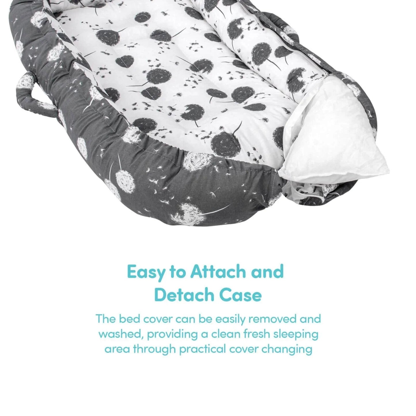 baby plus Mother Side Baby Reflux Bed Dandelion - mezetto