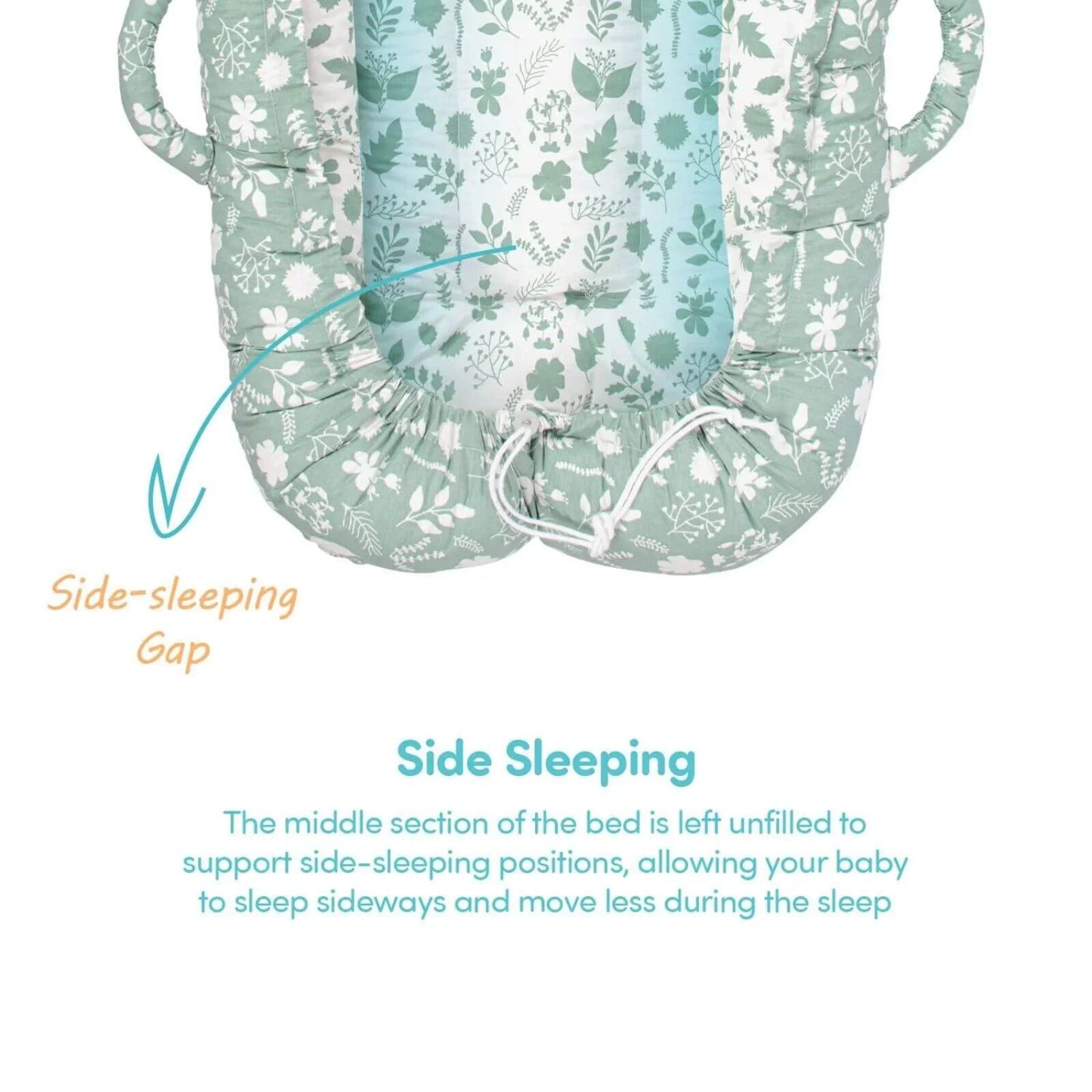 baby plus Mother Side Baby Reflux Bed - Green - mezetto