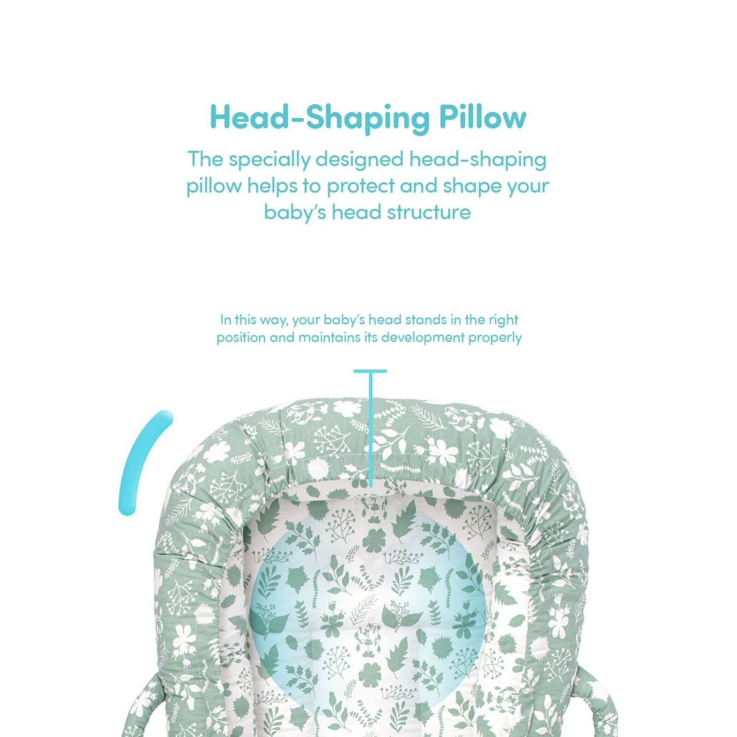 baby plus Mother Side Baby Reflux Bed - Green - mezetto