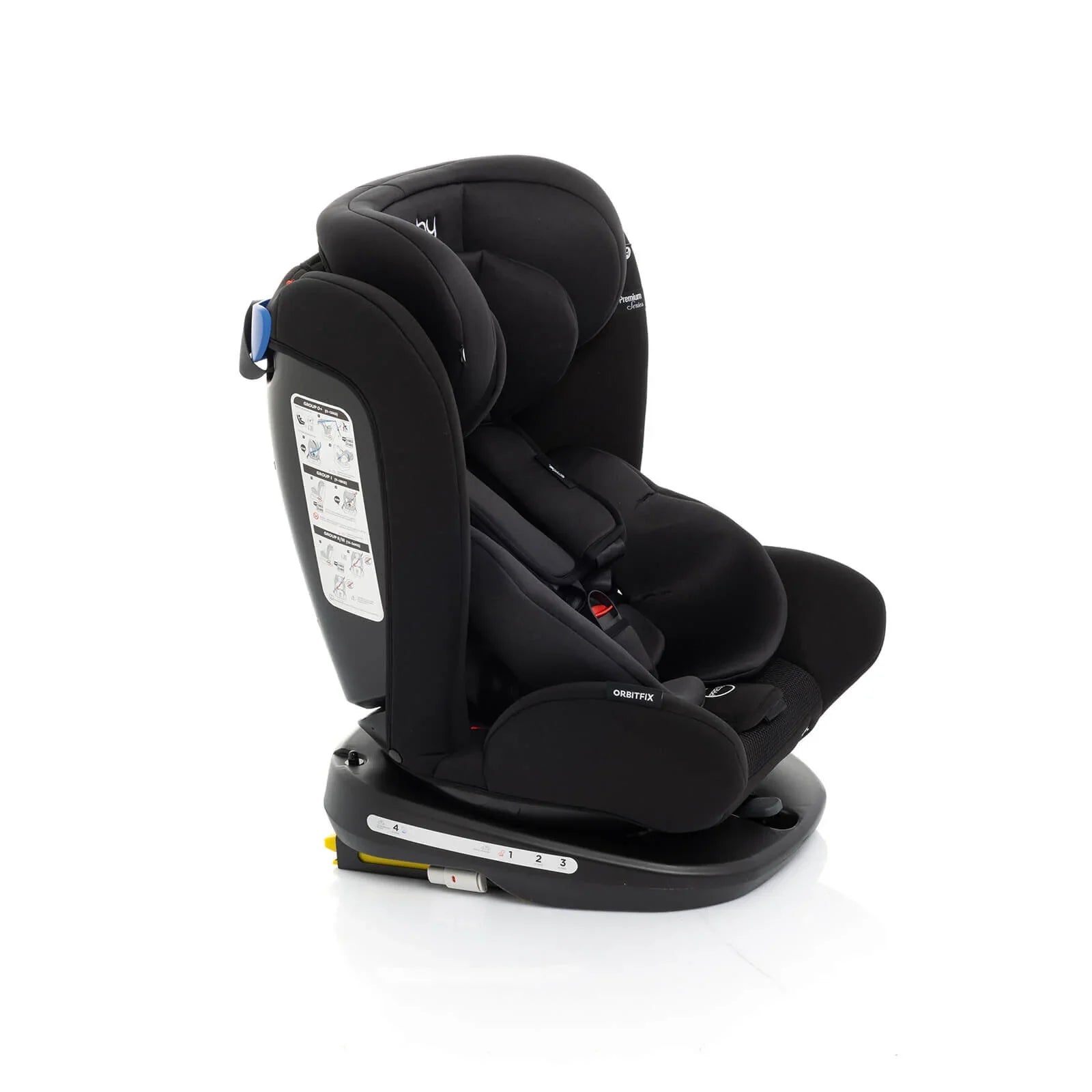 baby plus Orbitfix Group 0/1 Baby Car Seat - Black - mezetto