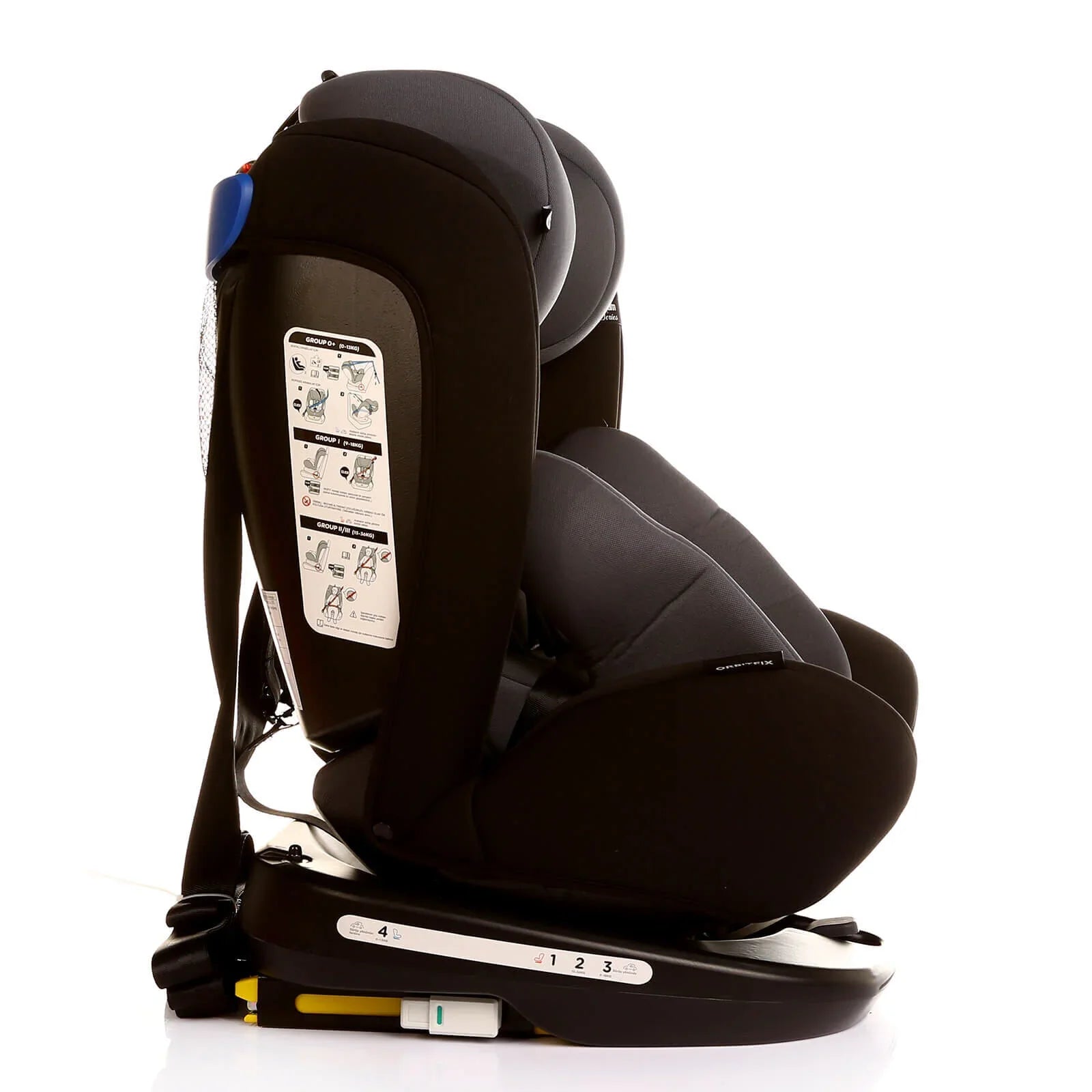 baby plus Orbitfix Group 0/1 Baby Car Seat - Black Grey - mezetto