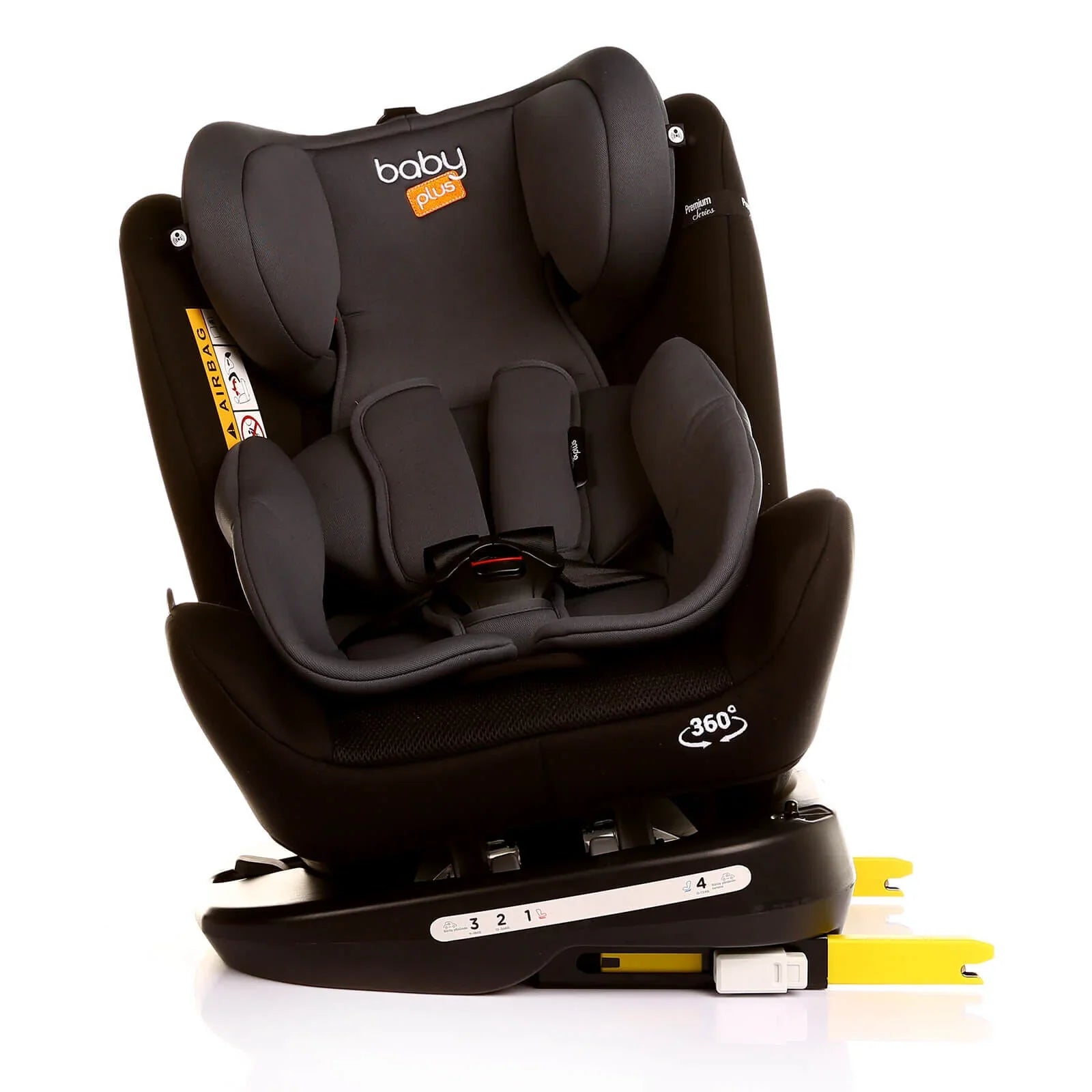 baby plus Orbitfix Group 0/1 Baby Car Seat - Black Grey - mezetto