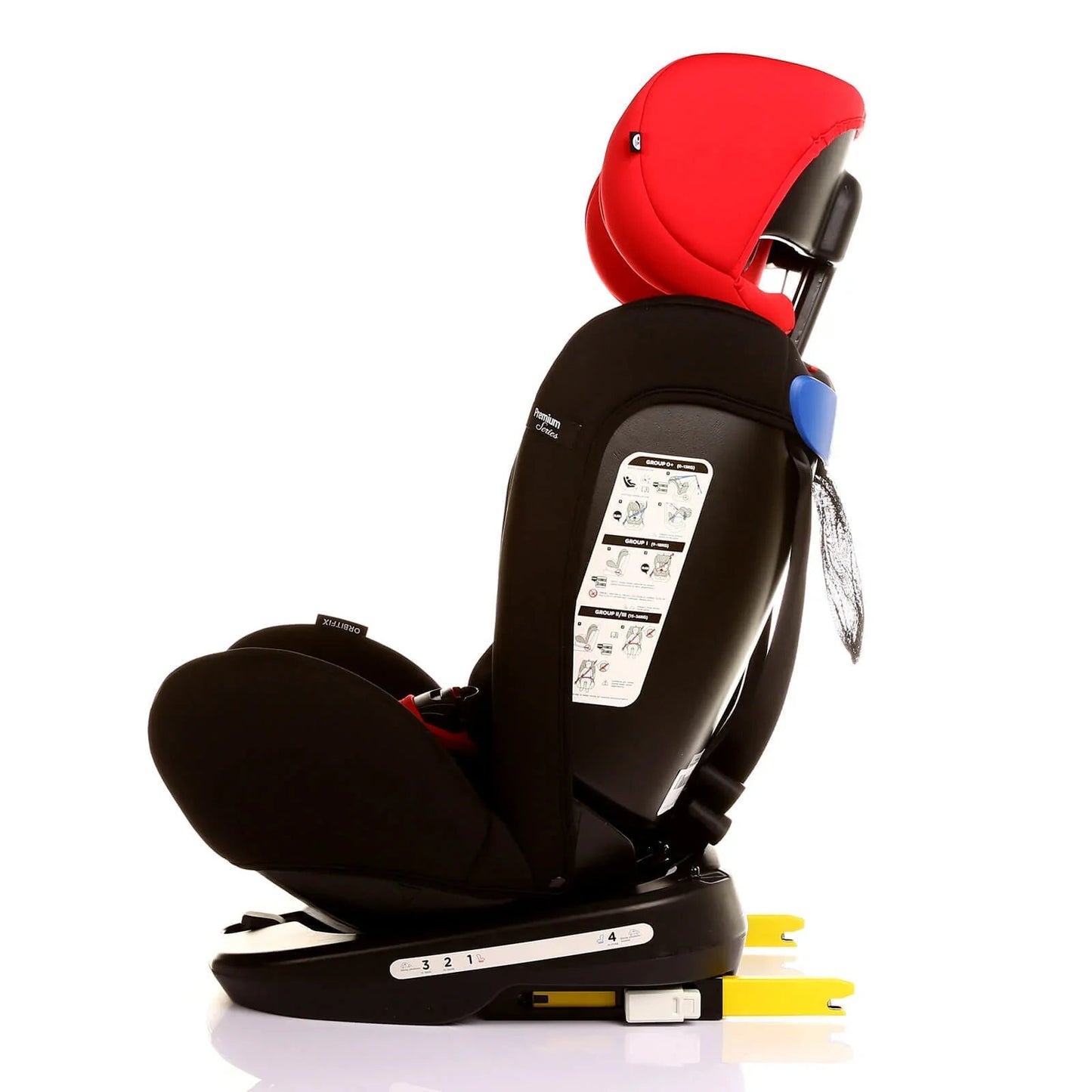 baby plus Orbitfix Group 0/1 Baby Car Seat - Black Red - mezetto