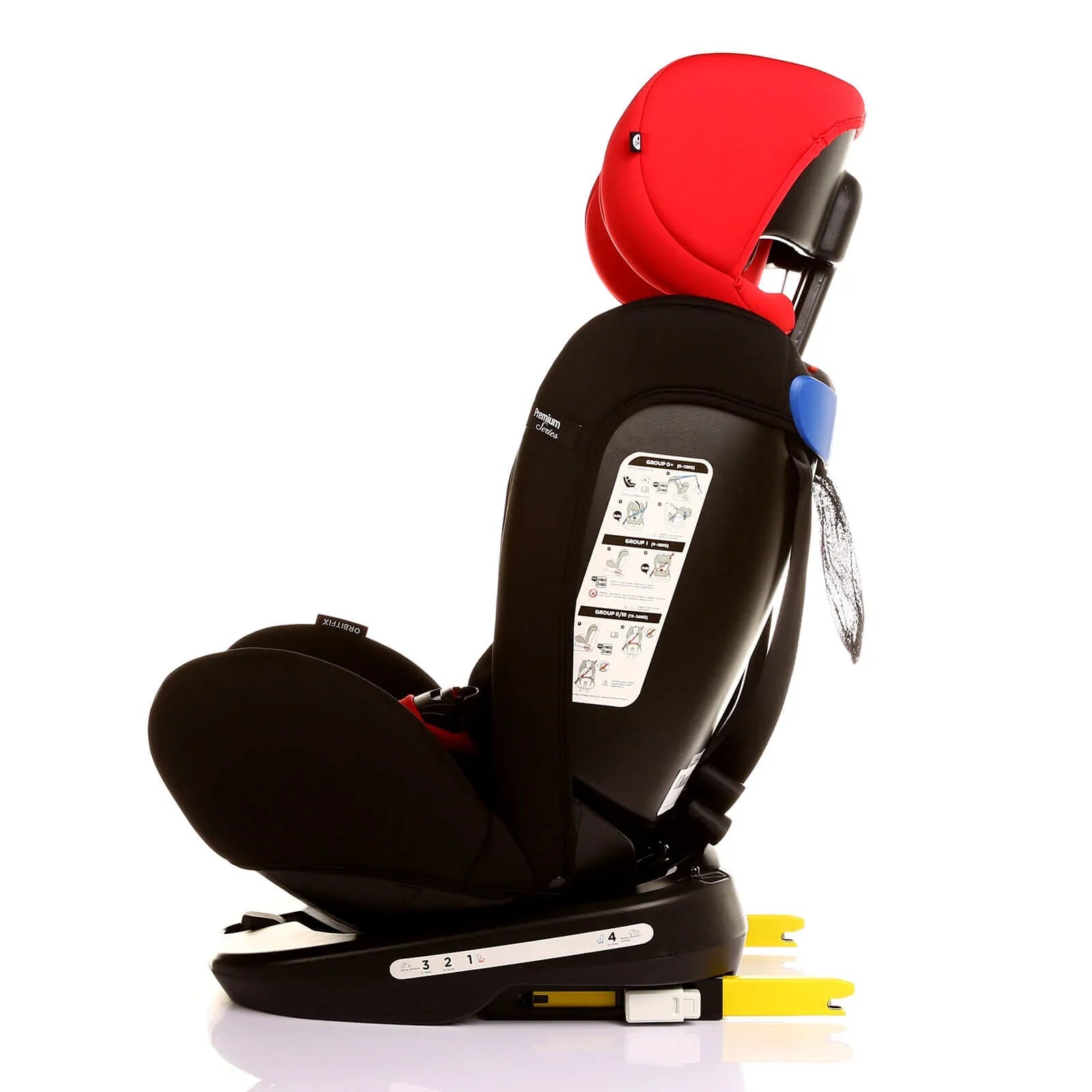 baby plus Orbitfix Group 0/1 Baby Car Seat - Black Red - mezetto