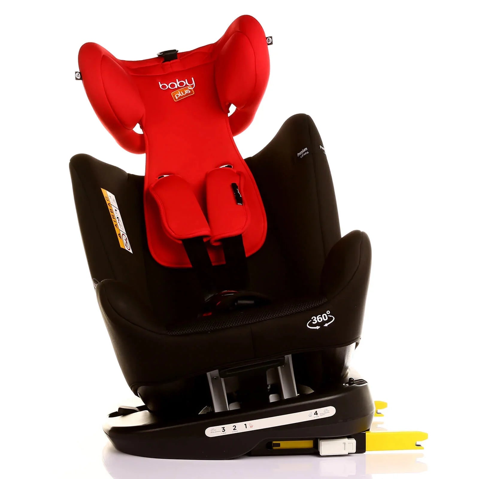 baby plus Orbitfix Group 0/1 Baby Car Seat - Black Red - mezetto
