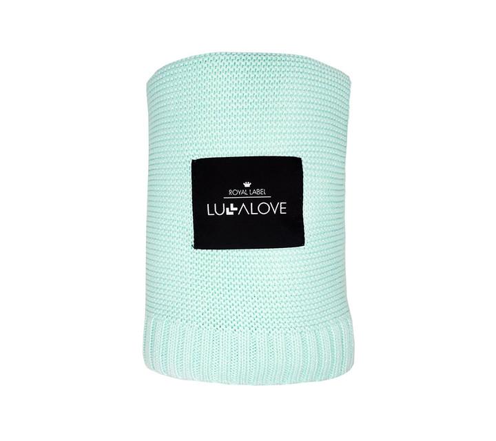 Bamboo baby blanket - Mint - Classic knit