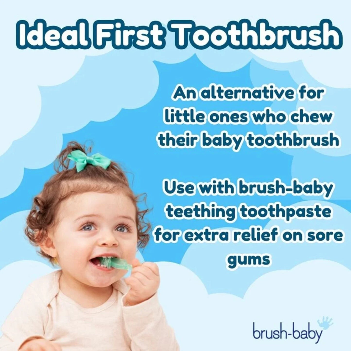 brush-baby Chewable Toothbrush Pack of 2 - Teal