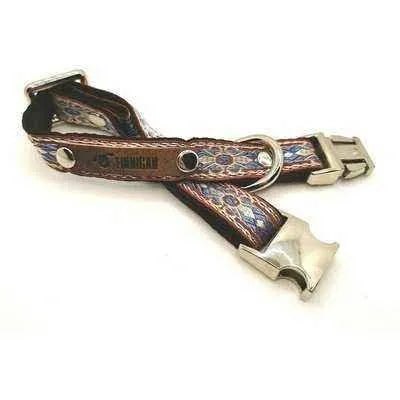 Bespoke Elegance Custom Cotton Pup Collar with Engraved Charm-2