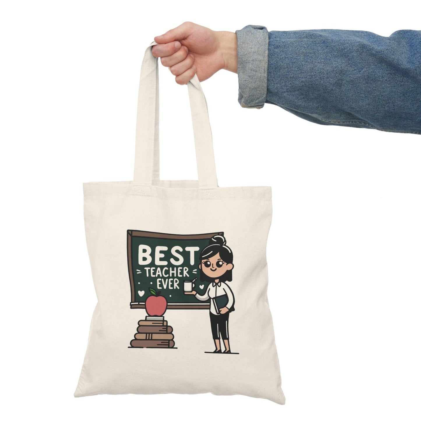 Best Teacher Ever Tote Bag – Eco - Friendly Gift for Educators - mezetto KEOLIX KEOLIX