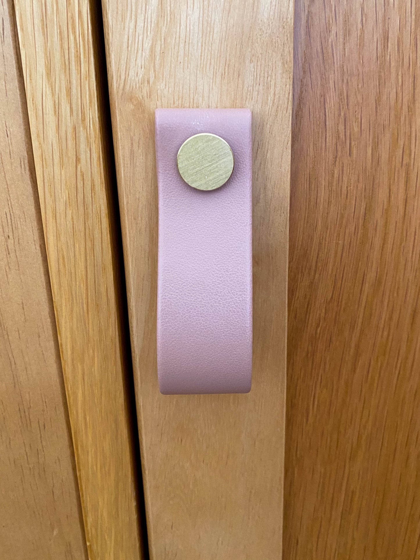 Cupboard door drawer pull, made with apple leather-2