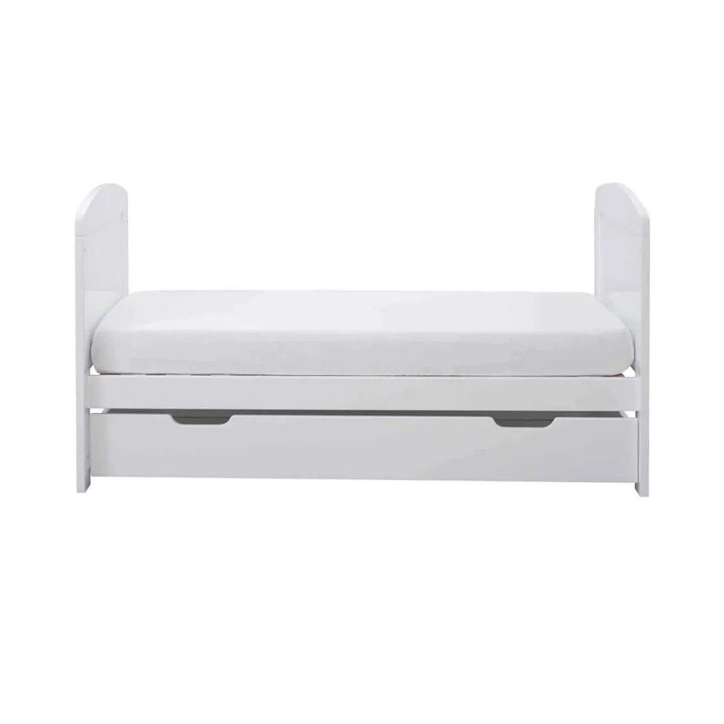 Ickle Bubba Coleby Mini Cot Bed & Under Drawer White - Without Mattress