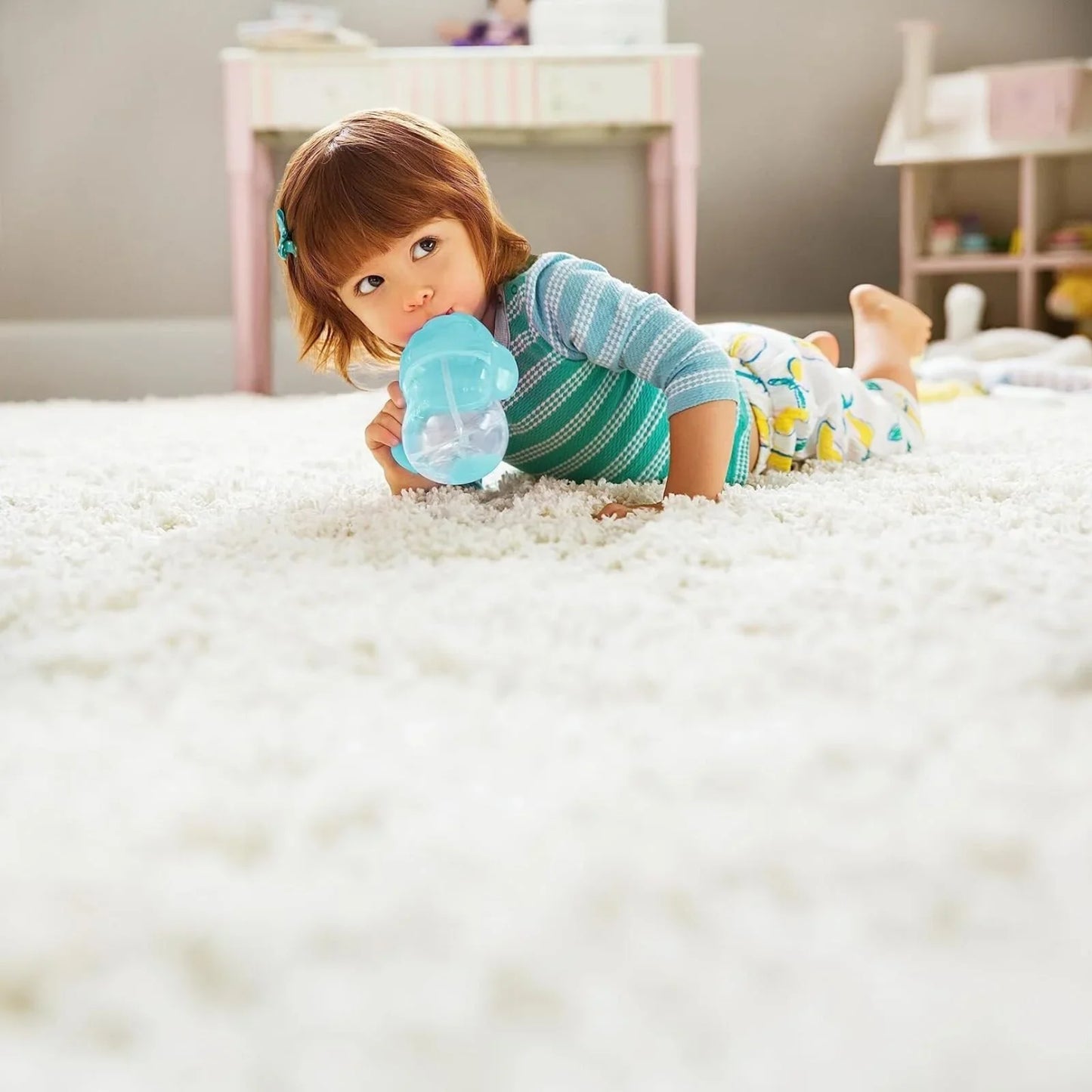 Munchkin Click Lock Tip & Sip Weighted Straw Cup 207ml - Blue